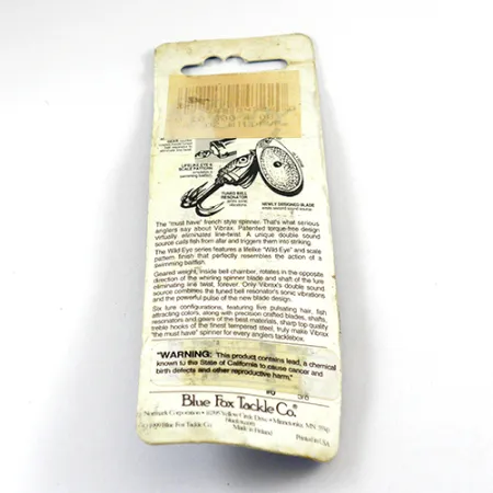 Blue Fox Vibrax Wild Eye Spinner, Goud, 4g, Wild Eye, #2810