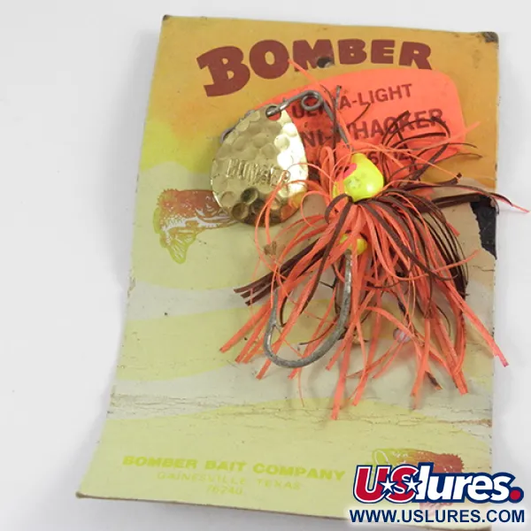 Bomber Bushwhacker Spinnerbait, Messing, 7g, Gehamerd Blad, #2809