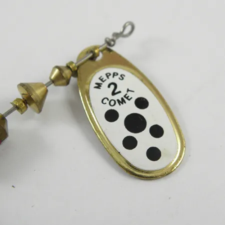 Mepps Comet 2 Dressed Spinner, Messing / Wit, 4,5g, #2818
