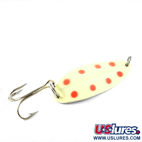 TODDCO Main liner Glow Lepel, Wit/Rood/Nikkel, 12,5g, #2839