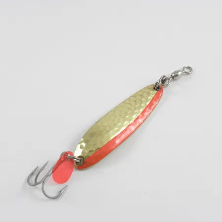 Luhr Jensen Krocodile Die #3 Lepel, Messing/Rood, 10g, Gehamerd, #2870