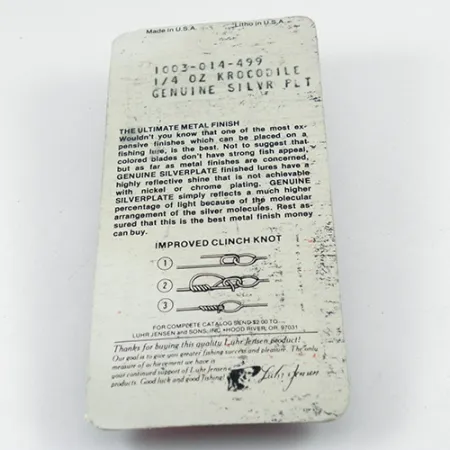 Luhr Jensen Krocodile Die #3 Lepel, Nikkel, 7g, Slank profiel, #2881