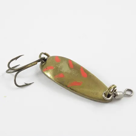 Luhr Jensen Krocodile Lepel, Messing, 9g, Rode accenten, #2899