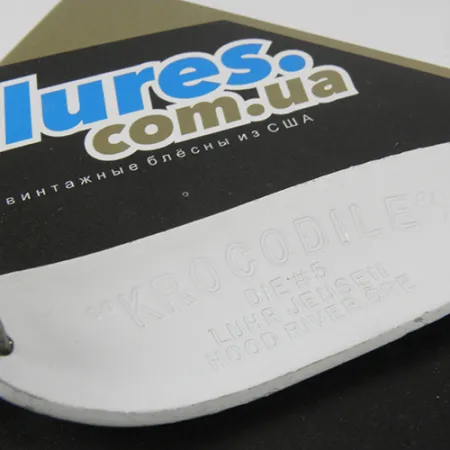 Luhr Jensen Krocodile Die #5 Lepel, Wit/Groen/Geel, 23g, #2955