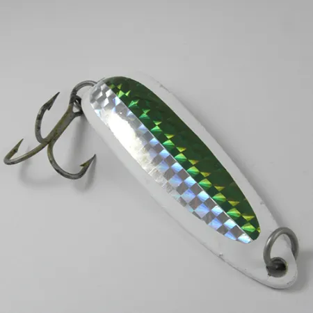 Luhr Jensen Krocodile Die #5 Lepel, Wit/Groen/Geel, 23g, #2955