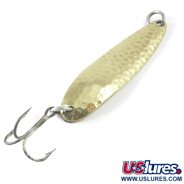 Luhr Jensen Krocodile Die #4 Lepel, Gehamerd messing, 14g, #2956