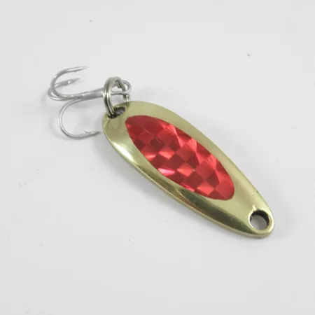 Luhr Jensen Krocodile Lepel, Goud / Rood, 9g, Long Cast Profiel, #2965