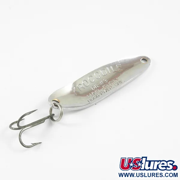 Luhr Jensen Krocodile Die #3 Lepel, Nikkel / Groen, 10g, #2967