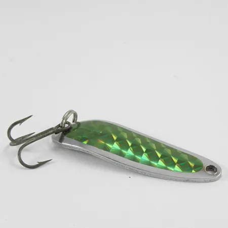 Luhr Jensen Krocodile Die #3 Lepel, Nikkel / Groen, 10g, #2967