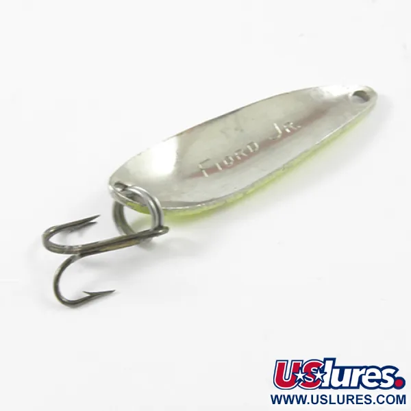 Acme Fiord Spoon Jr Lepel, Geel/Groen/Nikkel, 3.4g, USA, #2982