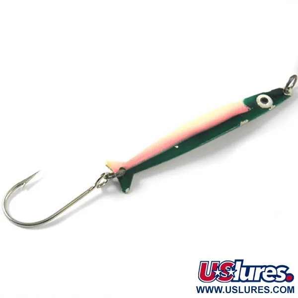 Silver Horde Coho Killer UV Glow Lepel, Wit/Groen, 5g, UV-Glow, #3004