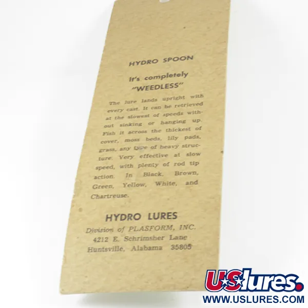 Hydro Lures Weedless Hydro Spoon Lepel, Wit/Groen, 17g, #3074