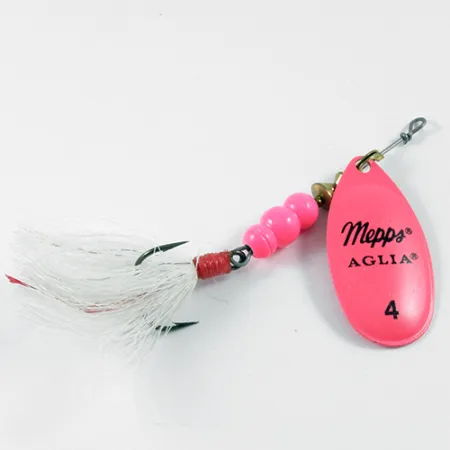 Mepps Aglia Hot Pink 4 Dressed (bucktail) Spinner, Roze, 10g, #3099