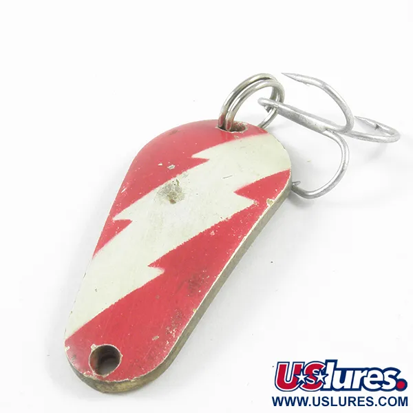 Boyle's Sunbeam Delux Wobbler Lepel, Rood/Wit/Messing, 9.5g, #3122