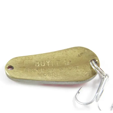 Boyle's Sunbeam Delux Wobbler Lepel, Rood/Wit/Messing, 9.5g, #3122