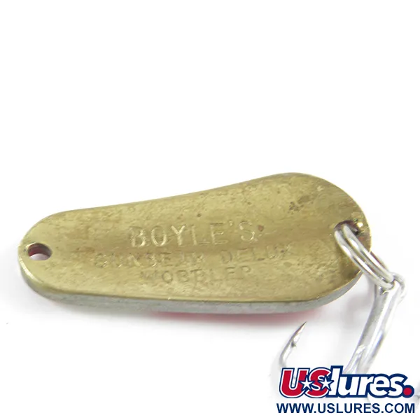 Boyle's Sunbeam Delux Wobbler Lepel, Rood/Wit/Messing, 9.5g, #3122