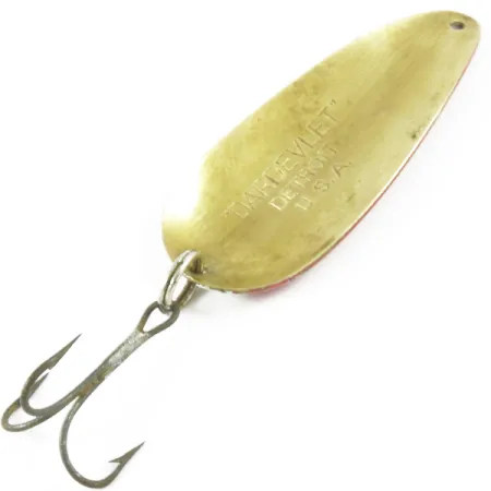 Eppinger Dardevle Dardevlet, 21g Rood/Wit/Messing, Lepel #3133