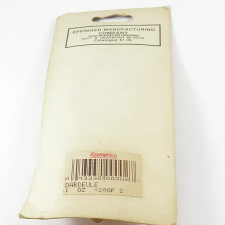 Eppinger Dardevle Lepel, Zwart / Wit / Nikkel, 28g, Deep, #3135