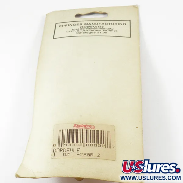 Eppinger Dardevle Lepel, Zwart / Wit / Nikkel, 28g, Deep, #3135