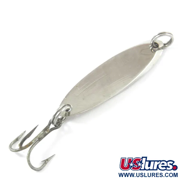 Old Pal Woodstream Auto-cast Lepel, Nikkel / Blauw, 4g, Vintage, #3186