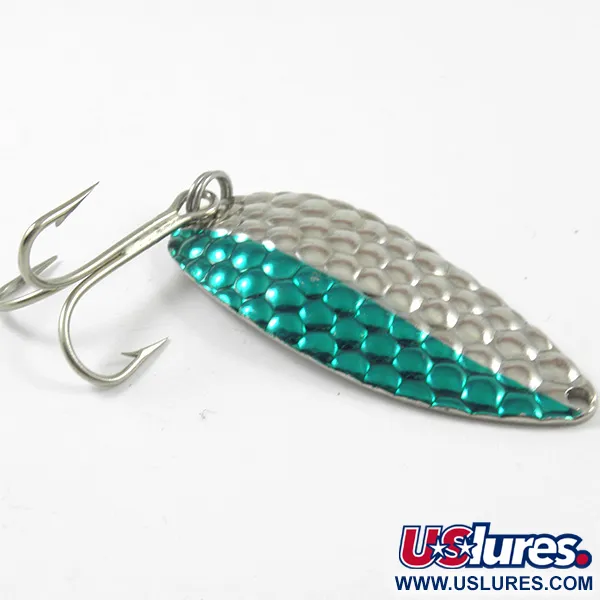 Acme Little Cleo Lepel, Nikkel / Groen, 21g, Gehamerd, #3203