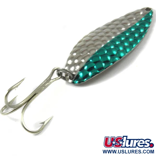 Acme Little Cleo Lepel, Nikkel / Groen, 21g, Gehamerd, #3203