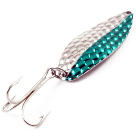 Acme Little Cleo Lepel, Nikkel / Groen, 21g, Gehamerd, #3203