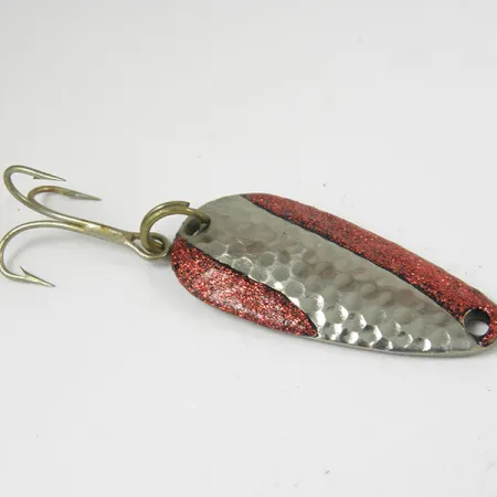 Nebco Tor-P-Do Lepel, Gehamerd zilver/rood, 7g, #3208