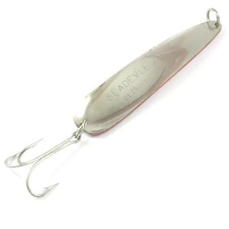 Eppinger Dardevle Seadevle Lepel, Rood/Wit/Nikkel, 74g, #3222