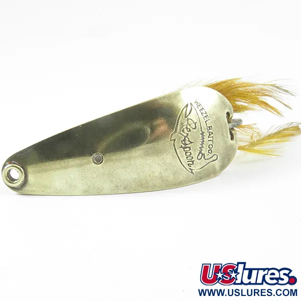 Weezel Rex Weedless Spoon Lepel, Messing, 12.5g, Veren, #3237