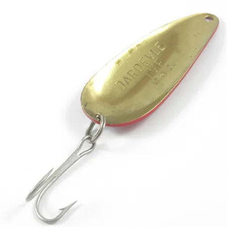 Eppinger Dardevle Imp Lepel, Rood/Wit/Messing, 11g, Waggelactie, #3255
