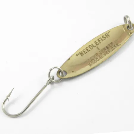 Luhr Jensen Needlefish 1 Lepel, Groen/Geel/Messing, 2g, #3276