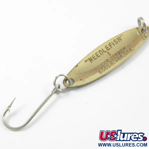 Luhr Jensen Needlefish 1 Lepel, Groen/Geel/Messing, 2g, #3276