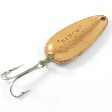 Nebco Tor-P-Do 1 Lepel, Gehamerd Koper, 7g, Vintage USA, #3296