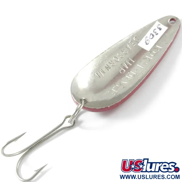 Dardevle Rok't Imp Lepel, Rood/Wit/Nikkel, 21g, Vintage, #3309