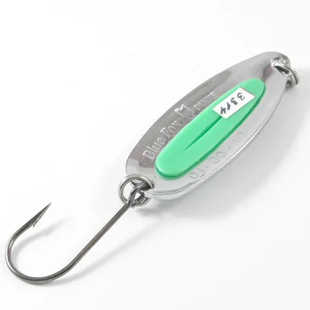 Blue Fox Pixee Lepel, Gehamerd Nikkel/Groen, 14g, Enkele Haak, #3314