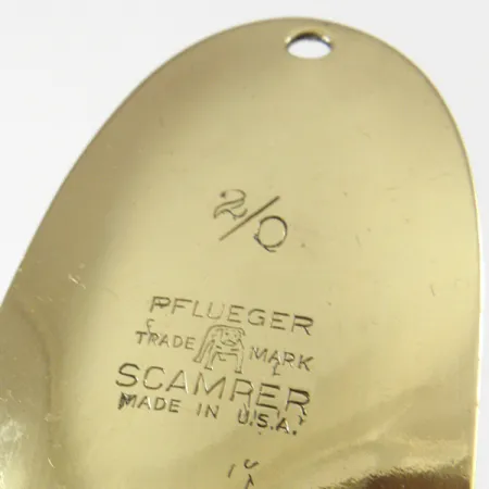 Pflueger Scamper Lepel, Messing, 28g, Vintage Collectie, #3345