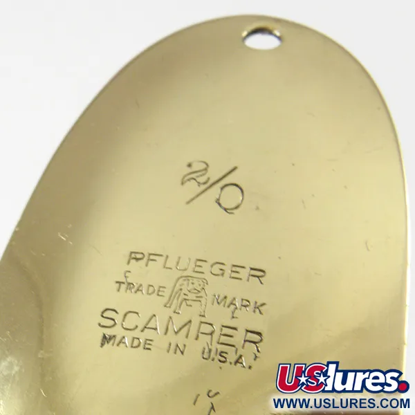 Pflueger Scamper Lepel, Messing, 28g, Vintage Collectie, #3345