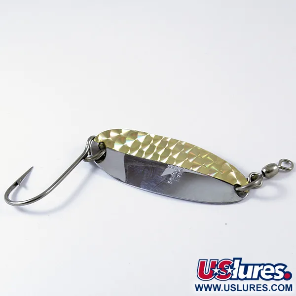 Silver Horde Silver Horde Lepel, Nikkel/Gouden hologram, 9g, Enkele haak, #3384