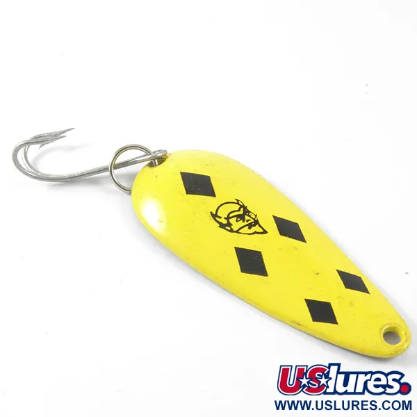 Eppinger Dardevle Imp Lepel, Geel/Zwart, 11g, Messing Achterzijde, #3406