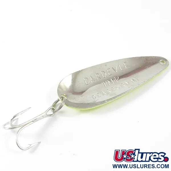 Eppinger Dardevle Imp 3407 Lepel, Geel/Groen/Nikkel, 11g, #3407