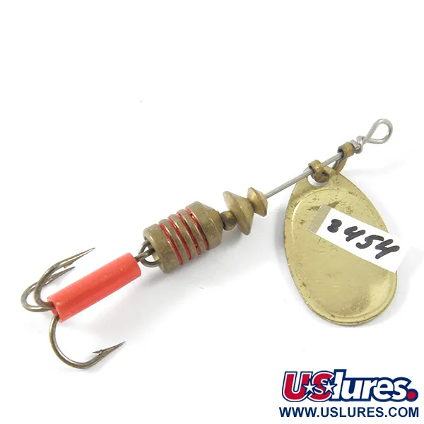 Mepps Aglia 1 Spinner, Messing, 3,5g, Rode ringen, #3454