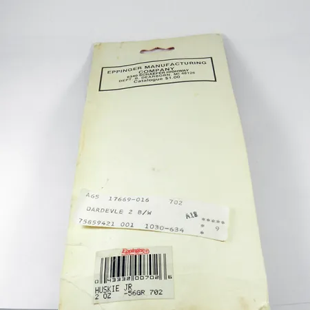 Dardevle Huskie Junior Lepel, Zwart/Wit/Nikkel, 58g, #3537