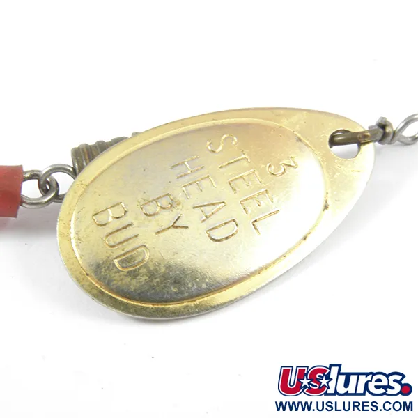 Yakima Bait Steel Head 3 by Bud Spinner, Goud, 6g, Rode Sleeve, #3559