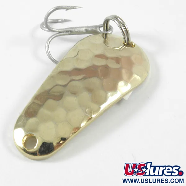 Acme Wob-L-Rite Lepel, Gehamerd goud, 7g, Vintage, #3578