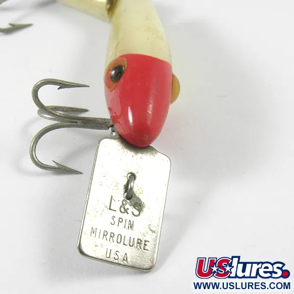 MirrOlure Jointed Bait, Rood / Wit, 4g, Metalen Duiklip, #3588