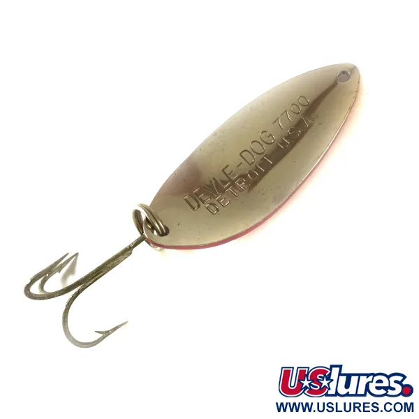 Eppinger Dardevle Devle Dog 7700 Lepel, Rood/Wit/Nikkel, 14g, #3608