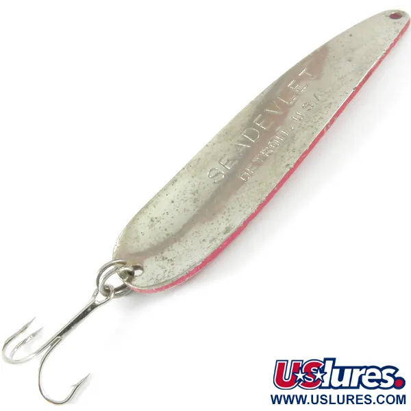 Eppinger Dardevle Seadevlet, Rood / Wit / Nikkel, 40g, Lepel #3675