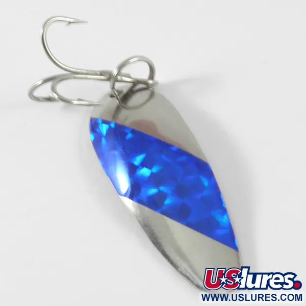 Weaver Lure Ruber Grabber Lepel, Nikkel/Blauw, 7g, Holografisch, #3729