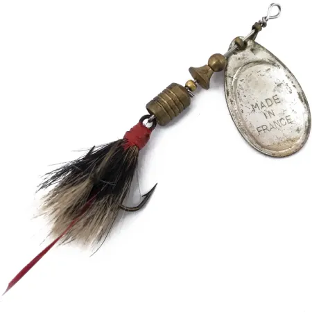 Mepps Aglia 2 dressed (squirrel tail) Spinner, Zilver, 4.7g, #3763